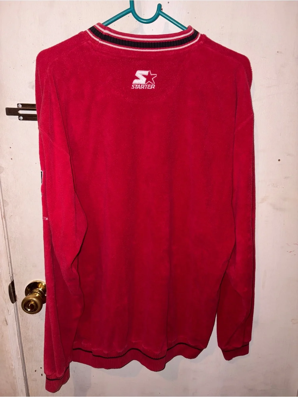 Vintage 1990s STARTER Red Nebraska Crewneck Sweatshirt